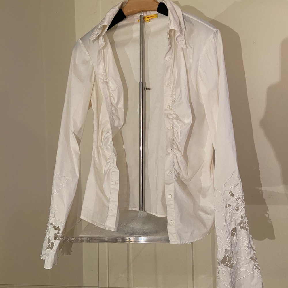 White Lace Catherine Malandrino Blouse